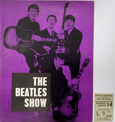 Lot 307 - THE BEATLES - LLANDUDNO 1963 CONCERT PROGRAMME AND TICKET.