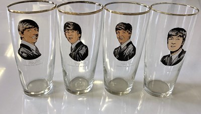 Lot 375 - THE BEATLES - DUTCH GLASS SET WITH MISPRINTS.