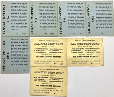 Lot 421 - ROLLING STONES WALLASEY 1964 TICKETS - ONE SIGNED BY BOB WOOLER.