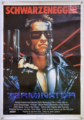 Lot 79 - TERMINATOR ORIGINAL ITALIAN POSTER.