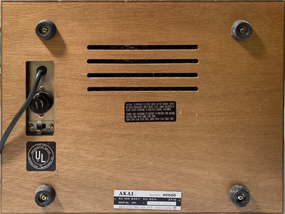 Lot 5 - AKAI 4000D REEL TO REEL PLAYER IN BOX WITH SPEAKERS.
