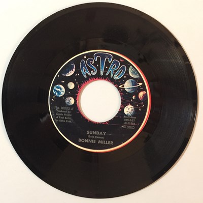 Lot 74 - BONNIE MILLER - SUNDAY/ WHAT YOU TRYING TO DO TO ME 7" (10005)