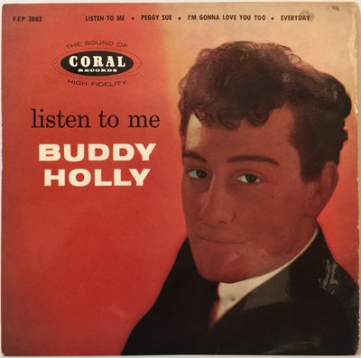 Lot 1058 - BUDDY HOLLY - LISTEN TO ME EP (ORIGINAL UK 'NO GLASSES' RELEASE)