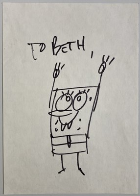 Lot 83 - SPONGBOB SQUAREPANTS - ORIGINAL DOODLE BY TODD WHITE.