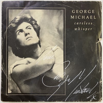 Lot 129 - GEORGE MICHAEL SIGNED CARELESS WHISPER SINGLE.