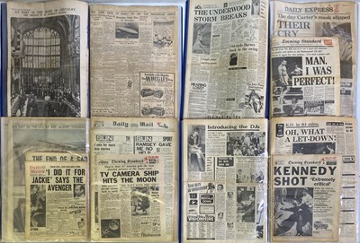 Lot 4 - NEWSPAPER ARCHIVE - HISTORIC HEADLINES.