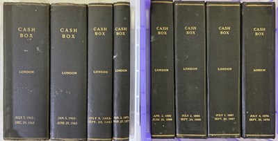 Lot 123 - CASH BOX MAGAZINES IN BINDERS.