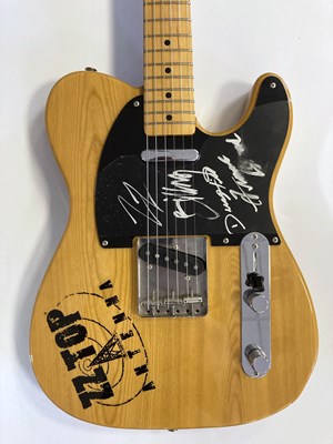 Lot 142 - ZZ TOP SIGNED PROMOTIONAL ANTENNA GUITAR.