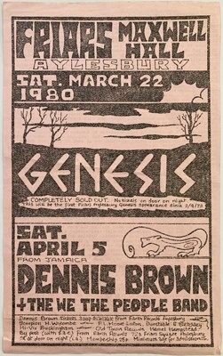 Lot 157 - GENESIS CONCERT FLYER - FRIARS AYLESBURY.