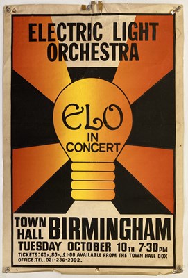 Lot 261 - ELECTRIC LIGHT ORCHESTRA BIRMINGHAM 1972.