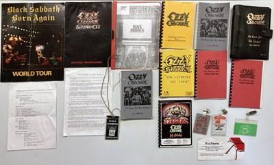 Lot 159 - OZZY OSBOURNE TOUR ITINERARIES AND MEMORABILIA.