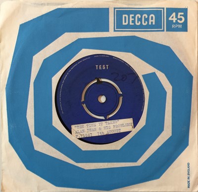 Lot 1026 - ALAN DEAN AND HIS PROBLEMS - THE TIME IT TAKES 7" (UK DECCA TEST PRESSING - F. 11947)