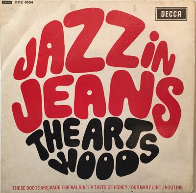 Lot 1027 - THE ART WOODS - JAZZ IN JEANS 7" EP (UK DECCA - DFE 8654)