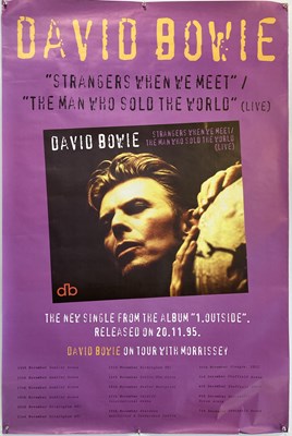 Lot 290 - DAVID BOWIE / MORRISSEY - OUTSIDE TOUR BILLBOARD POSTER.