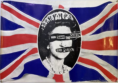 Lot 214 - SEX PISTOLS GOD SAVE THE QUEEN ORIGINAL PROMO POSTER.