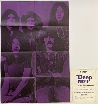 Lot 167 - DEEP PURPLE 1970 HANDBILL AND POSTER.