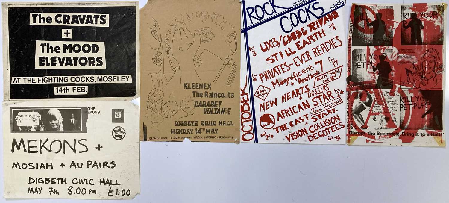Lot 168 - PUNK ERA FLYERS - CRAVATS / CABARET VOLTAIRE / CRASS ETC.