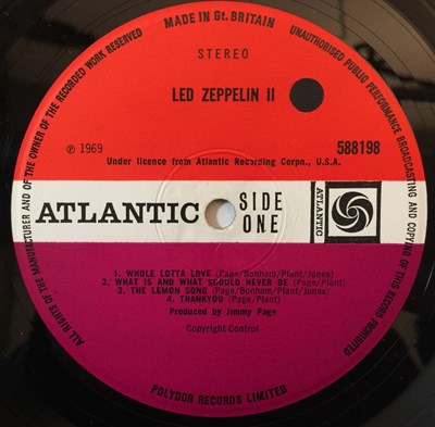 Lot 46 - LED ZEPPELIN - II LP (ORIGINAL UK 'LIVIN' LOVIN' WRECK' PRESSING - ATLANTIC 588198).