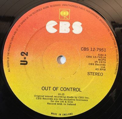 Lot 58 - U2 - THREE 12" (ORIGINAL IRISH PRESSING - CBS 12-7951)