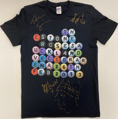 Lot 436 - STONE ROSES NEW ZEALAND TOUR SIGNED SHIRT