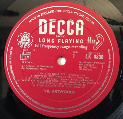 Lot 64 - THE ARTWOODS - ART GALLERY LP (ORIGINAL UK MONO COPY - DECCA LK 4830)