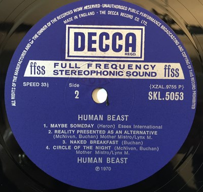 Lot 82 - THE HUMAN BEAST - VOLUME ONE LP (ORIGINAL UK COPY - DECCA SKL 5053)