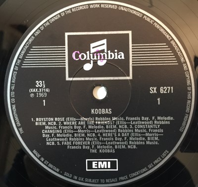 Lot 88 - KOOBAS - KOOBAS LP (ORIGINAL UK MONO COPY - COLUMBIA SX 6271)