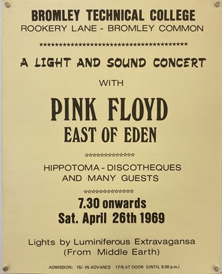 Lot 113 - PINK FLOYD 1969 HANDBILL