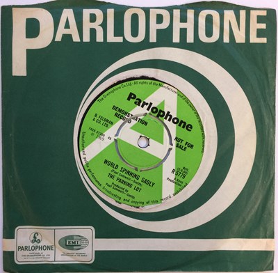 Lot 21 - THE PARKING LOT - WORLD SPINNING SADLY 7" (ORIGINAL UK DEMO - PARLOPHONE R 5779)