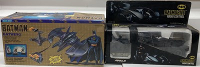 Lot 67 - BATMAN TOYS (BATWING, BATMOBILE).
