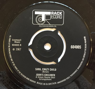 Lot 33 - JOHN'S CHILDREN - ORIGINAL UK TRACK 7" SELECTION