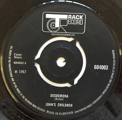 Lot 33 - JOHN'S CHILDREN - ORIGINAL UK TRACK 7" SELECTION