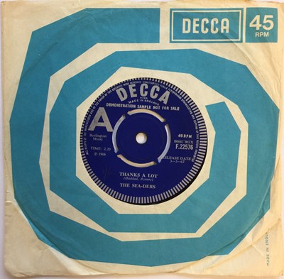 Lot 67 - THE SEA-DERS - THANKS A LOT 7" (ORIGINAL UK DEMO - DECCA F 22576)