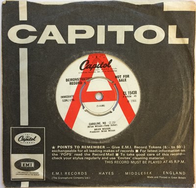 Lot 68 - BRIAN WILSON - CAROLINE, NO 7" (ORIGINAL UK DEMO - CAPITOL CL 15438)