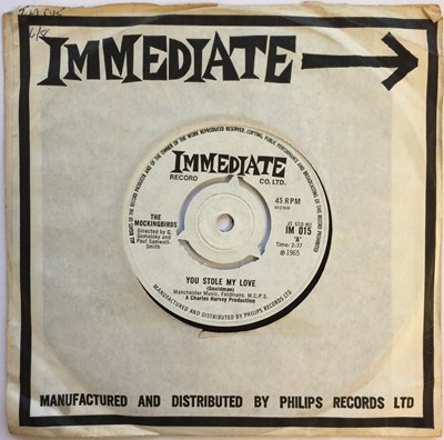 Lot 79 - THE MOCKINGBIRDS - YOU STOLE MY LOVE 7" (ORIGINAL UK COPY - IMMEDIATE IM 015)