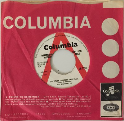 Lot 163 - MIKE SHERIDAN'S LOT - DON'T RUN YOUR BACK ON ME, BABY 7" (ORIGINAL UK DEMO - COLUMBIA DB 7798)