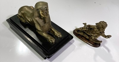 Lot 27 - BRASS FIGURINES.