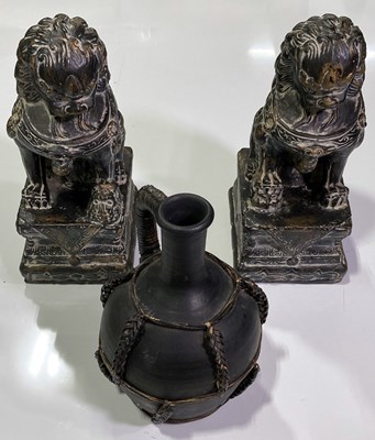 Lot 28 - CHINESE DRAGON STATUES.