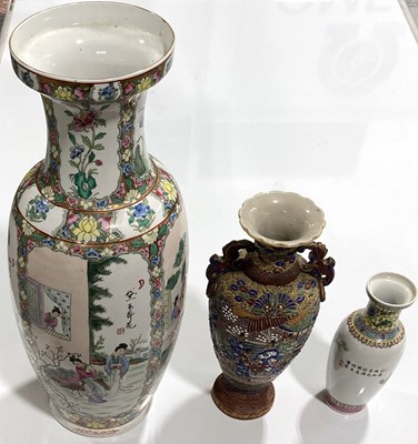 Lot 37 - JAPANESE VASES X 3