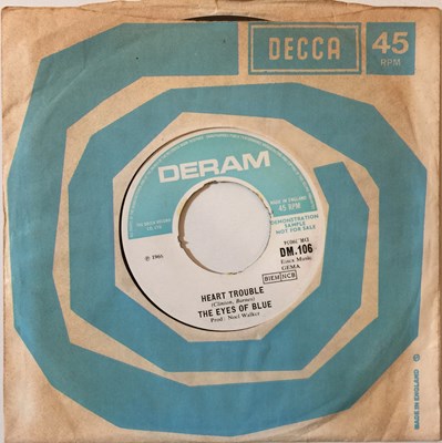 Lot 194 - THE EYES OF BLUE - HEART TROUBLE C/W UP AND DOWN 7" (ORIGINAL UK DEMO - DERAM DM 106)