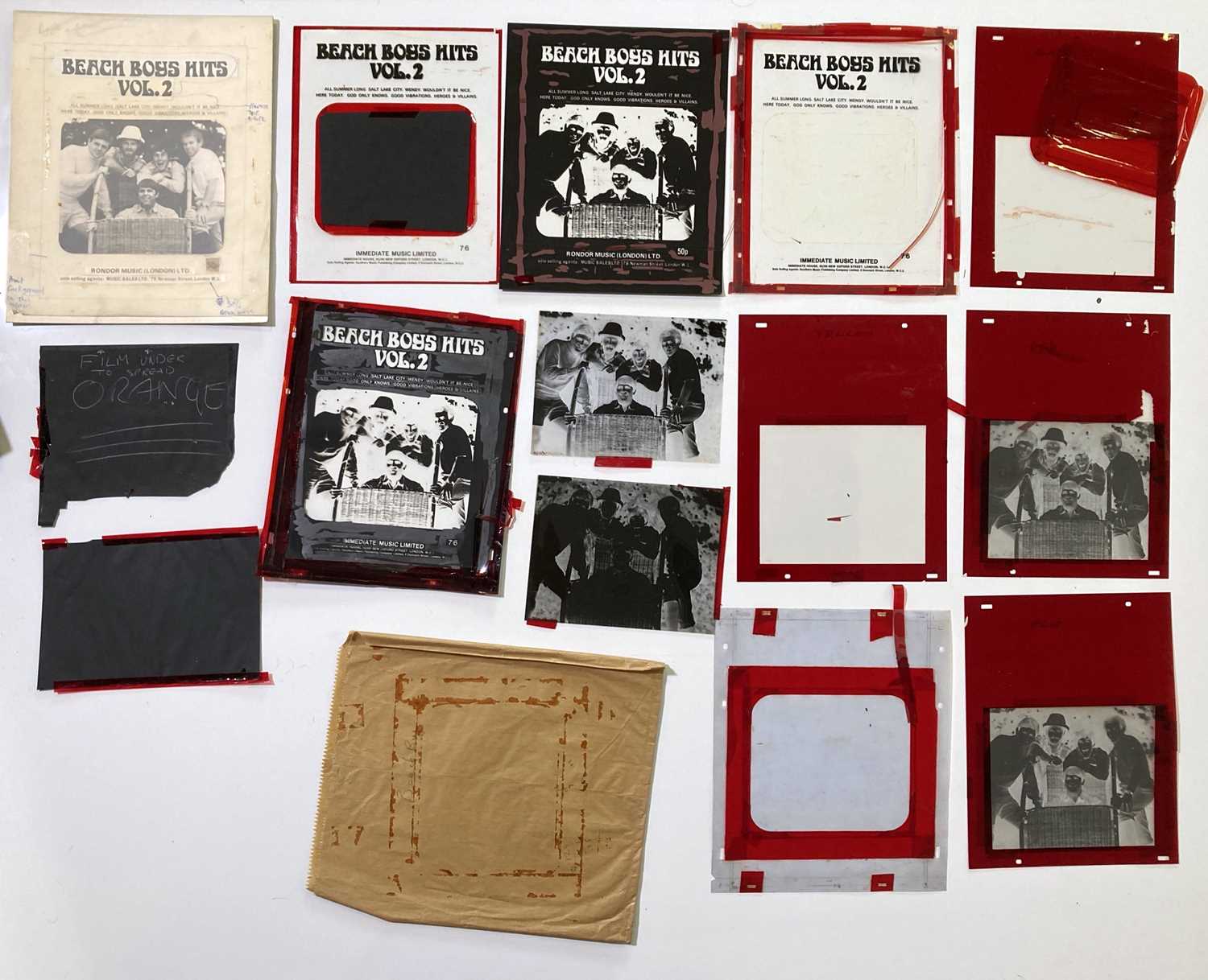 Lot 6 - BEACH BOYS SONGBOOKS / SHEET MUSIC DESIGN MATERIALS.
