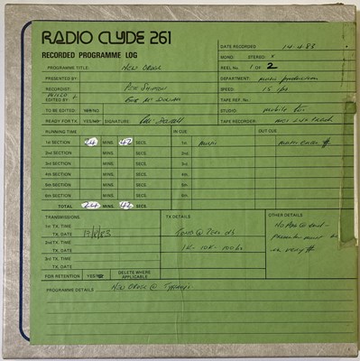 Lot 303 - NEW ORDER - LIVE RECORDING - MASTER TAPE REEL.