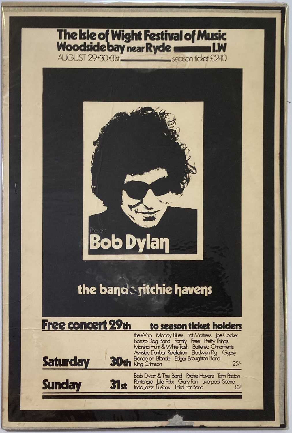 Lot 82 - BOB DYLAN ORIGINAL ISLE OF WIGHT FESTIVAL POSTER.