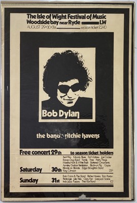 Lot 82 - BOB DYLAN ORIGINAL ISLE OF WIGHT FESTIVAL POSTER.