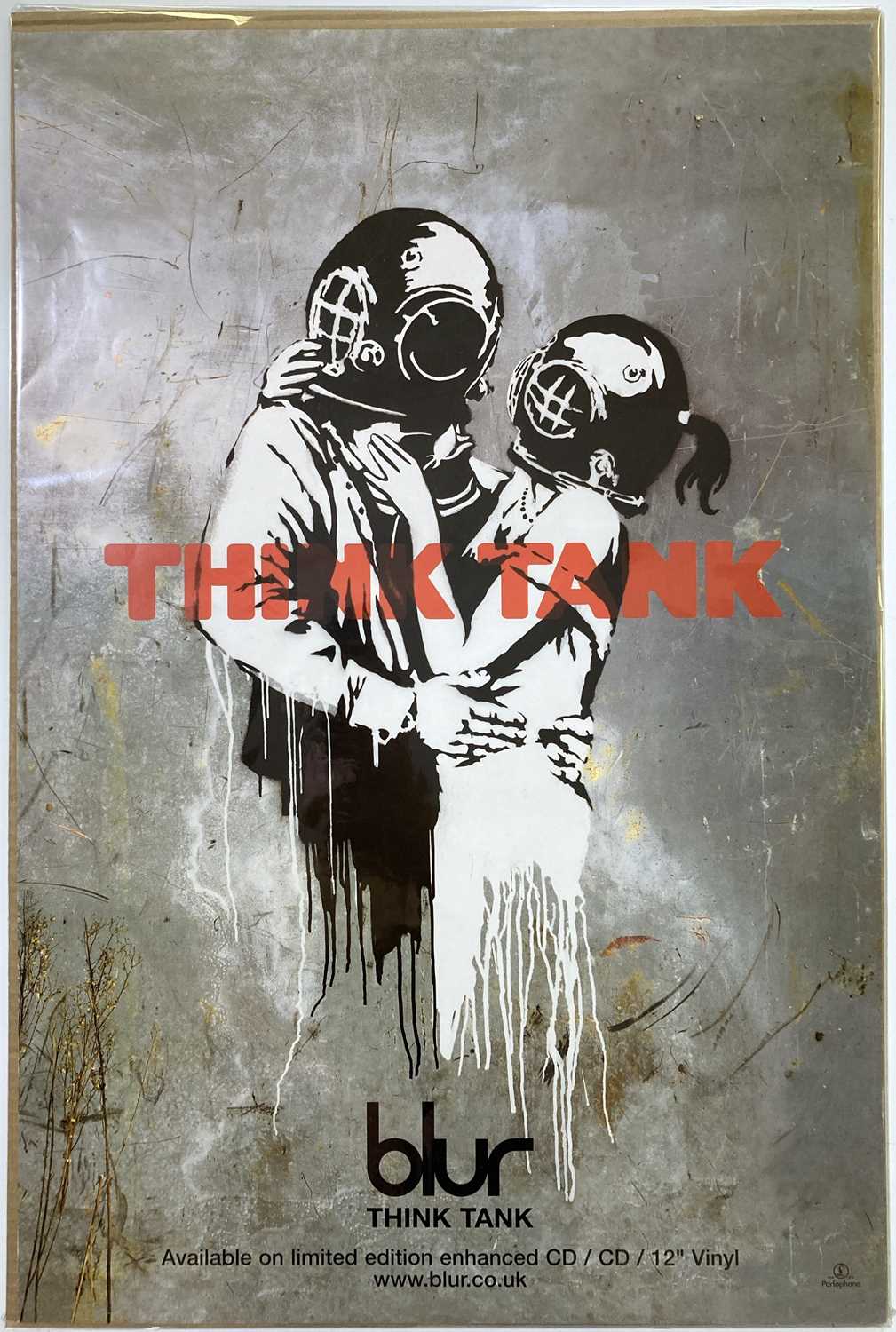 Lot 83 - BLUR - THINK TANK PROMOTIONAL POSTER - BANKSY DESIGN.