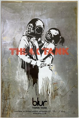 Lot 83 - BLUR - THINK TANK PROMOTIONAL POSTER - BANKSY DESIGN.