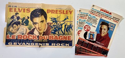 Lot 95 - ELVIS POSTERS INC ORIGINAL BELGIAN ISSUED JAILHOUSE ROCK.