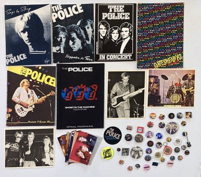 Lot 62 - THE POLICE - PROGRAMMES / BADGES ETC.