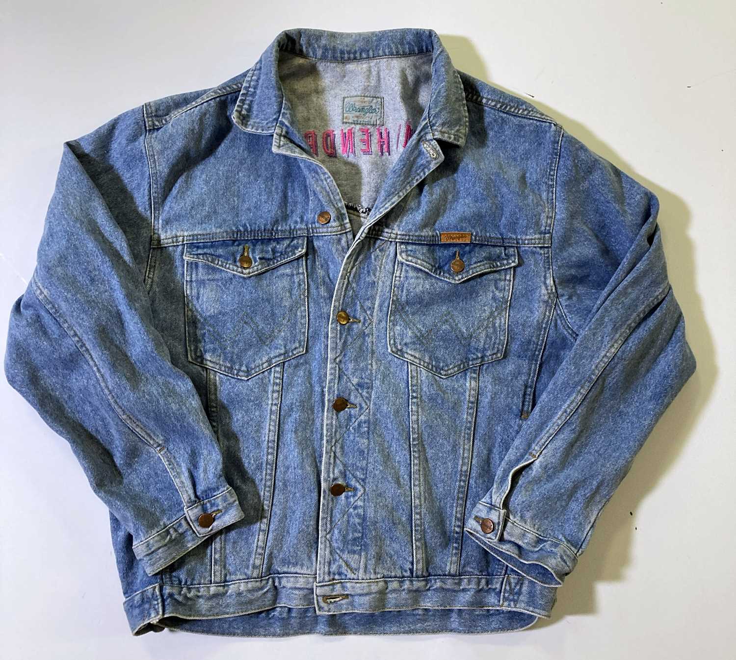 Lot 52 - JIMI HENDRIX - OFFICIAL LTD EDITION WRANGLER PROMO DENIM JACKET.