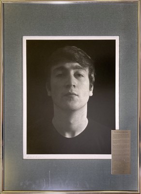 Lot 208 - ASTRID KIRCHHERR SIGNED PHOTO PRINT - JOHN LENNON.
